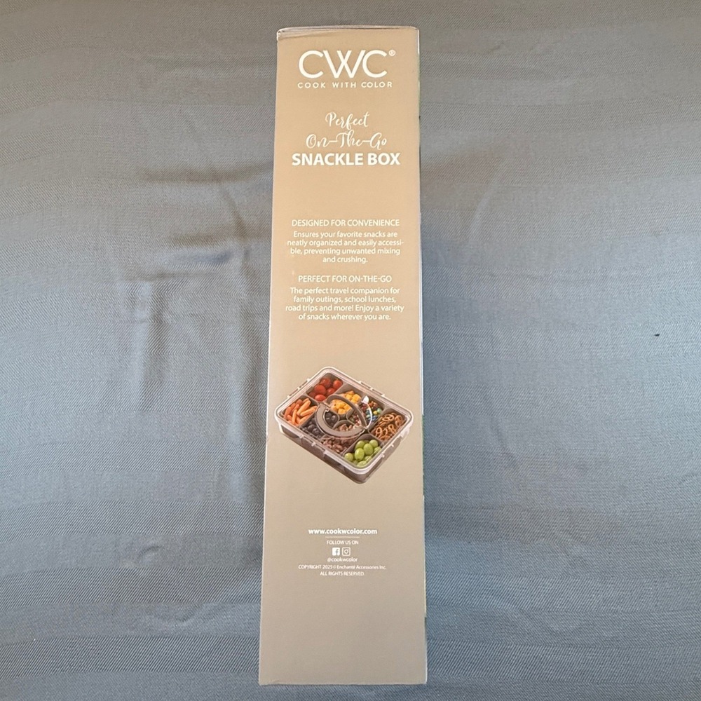 CWC Cook With Color On-The-Go Snackle Box 8 Compartment Travel Snack Container - Picture 2 of 7